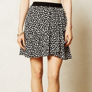 Maeve Paulista B&W Button Ruffle Skirt